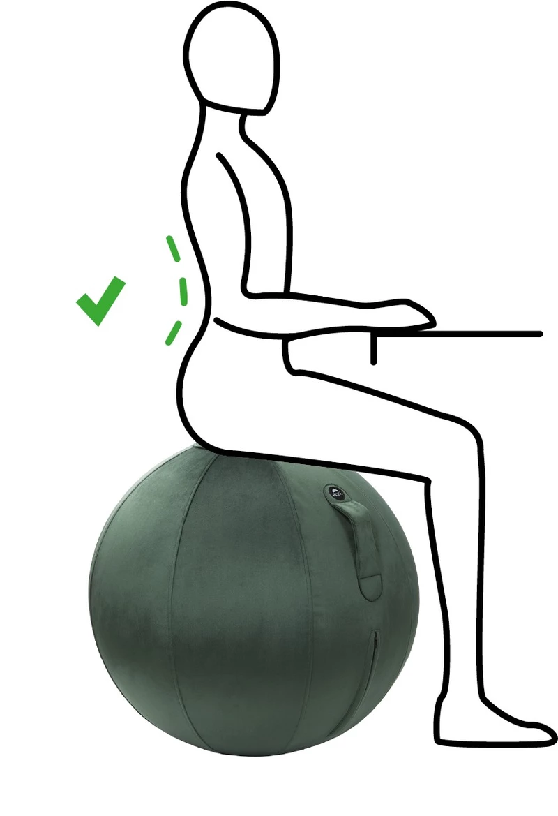 Ballon ergonomique Tissu Velours