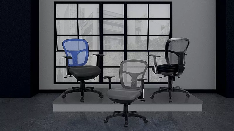 Fauteuil de Bureau Aries | Résille et Soutien Lombaire