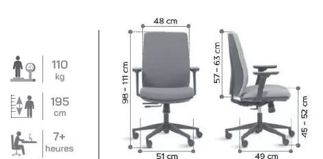 Fauteuil de bureau Sherman 