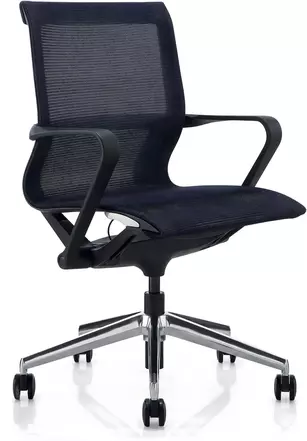 Fauteuil de bureau ergonomique Ara - Dossier bas et mécanisme synchrone