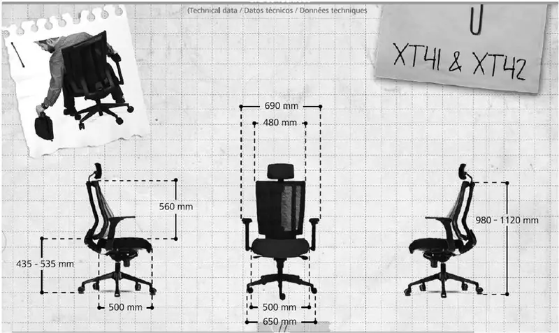 Fauteuil de bureau ergonomique ERGOFLEX imitation cuir