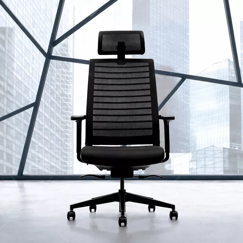Fauteuil de bureau ergonomique Tauri - M&eacute;canisme synchrone d&eacute;centr&eacute;