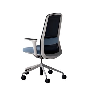 Fauteuil de bureau ergonomique Totem Blanc - Structure blanche
