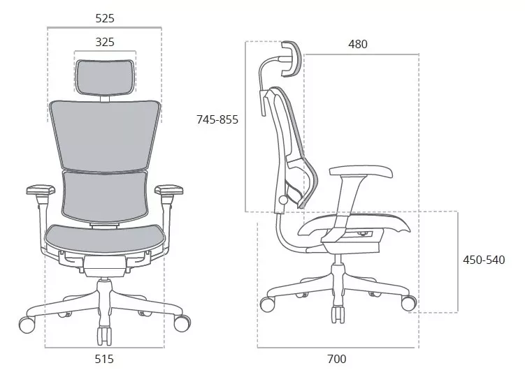 Fauteuil de bureau ergonomique ULTIM RP avec repose jambes
