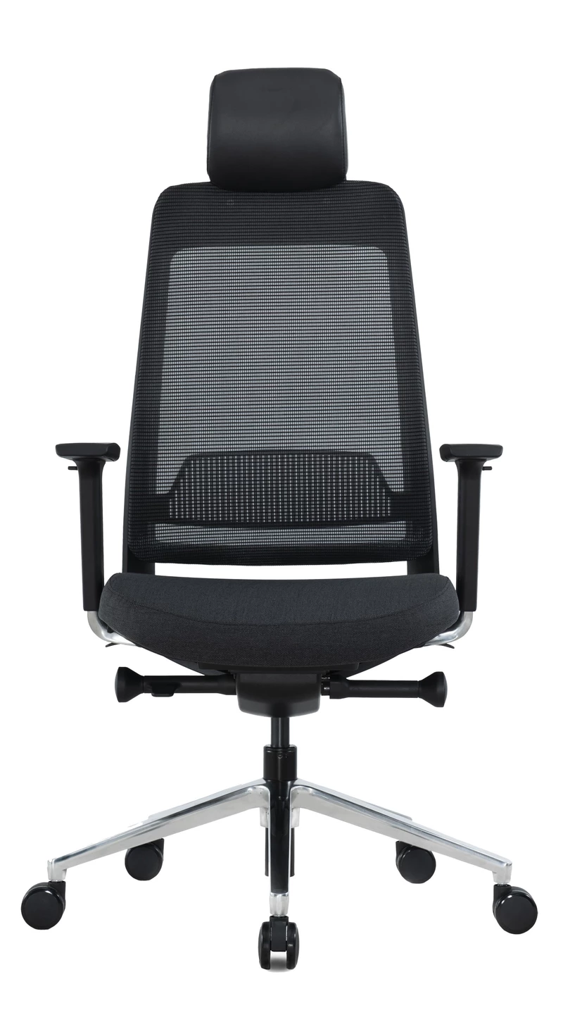 Fauteuil de bureau MYFAIR  Structure noire dossier résille