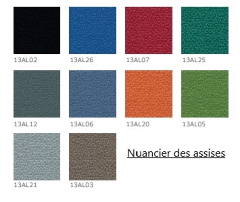 Siège sur poutre avec panneau acoustique Privat