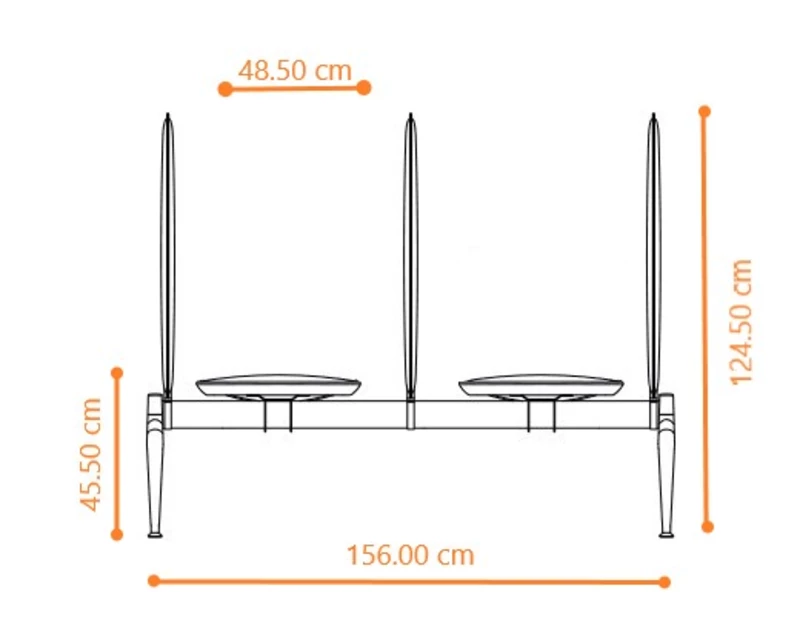 Siège sur poutre avec panneau acoustique Privat