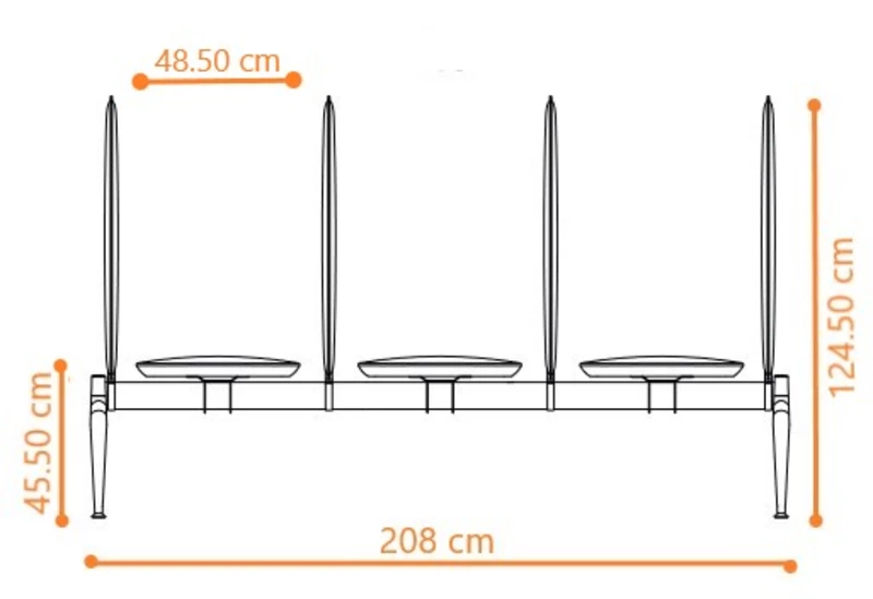 Siège sur poutre avec panneau acoustique Privat