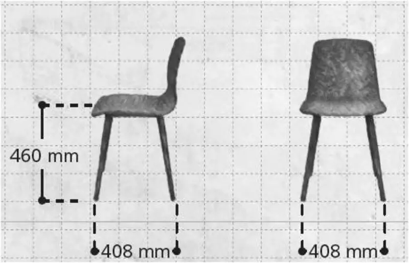 Chaise pieds bois MITO