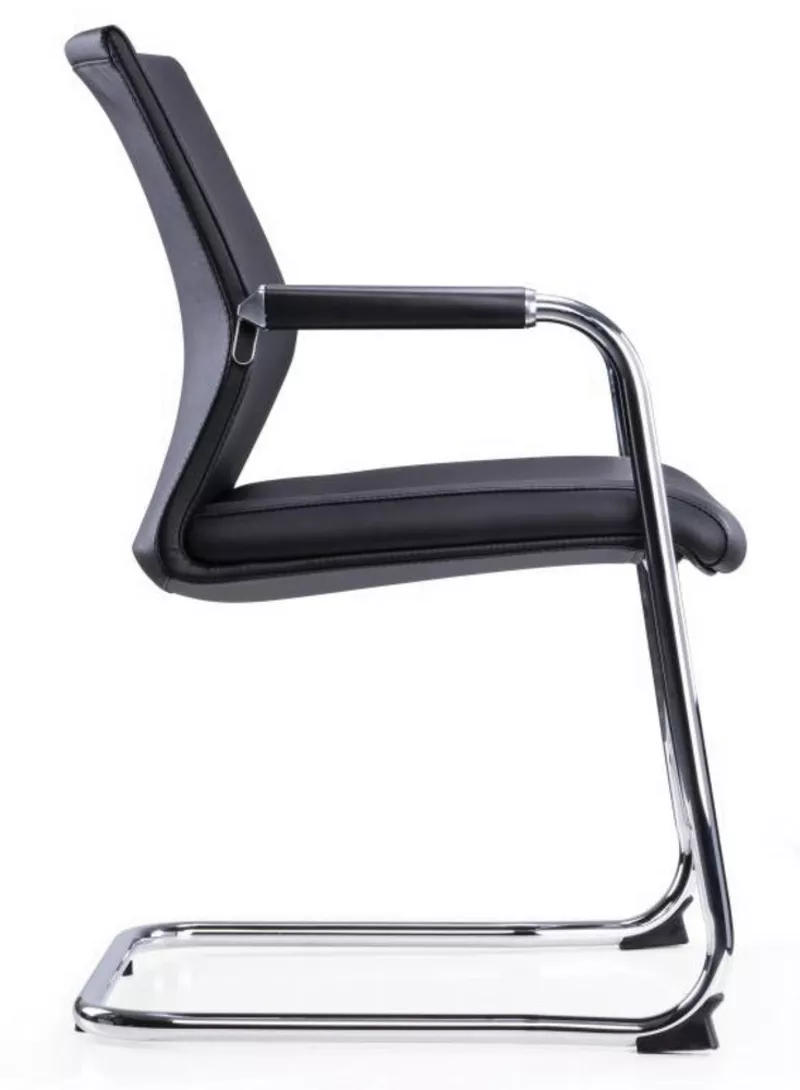 Lot de 2 fauteuils visiteur Chromy - simili-cuir noir