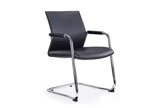 Lot de 2 fauteuils visiteur Pyxis - simili-cuir noir