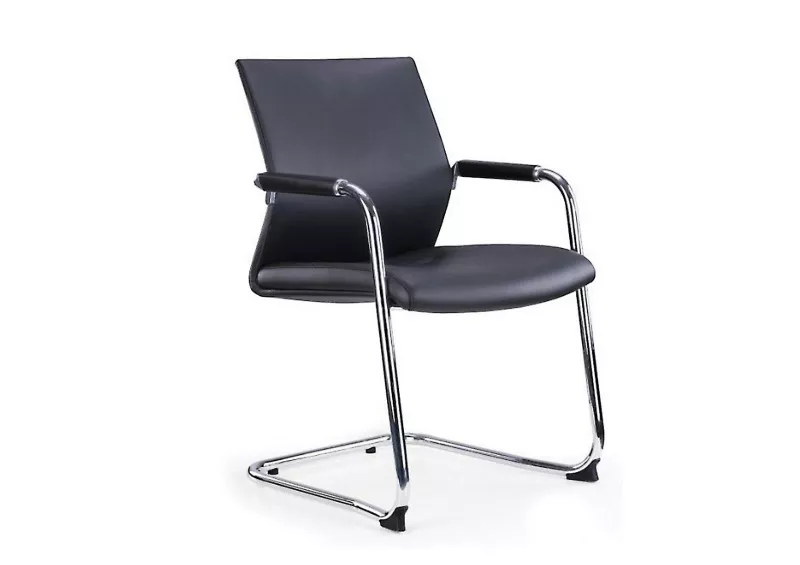 Lot de 2 fauteuils visiteur Pyxis - simili-cuir noir