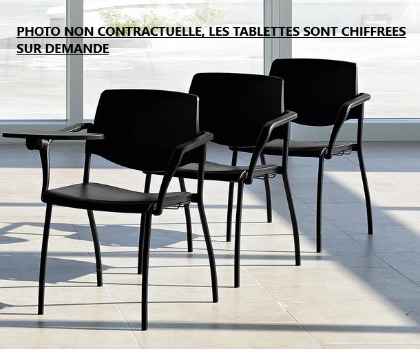 Lot de 2 si&egrave;ges de r&eacute;union Malte en polypropyl&egrave;ne