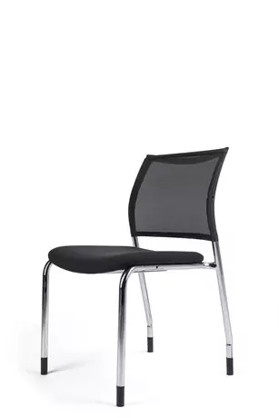 Siège visiteur LINE Maille-P : Élégance résille et confort professionnel Monsieur Bureau