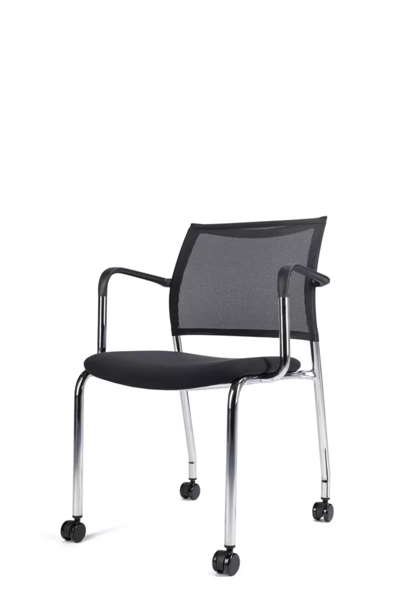 Si&egrave;ge visiteur LINE Maille-P : &Eacute;l&eacute;gance r&eacute;sille et confort professionnel Monsieur Bureau