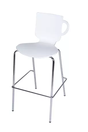 Tabouret Haut Draco, Design Professionnel Polypropylène et Piétement Métal