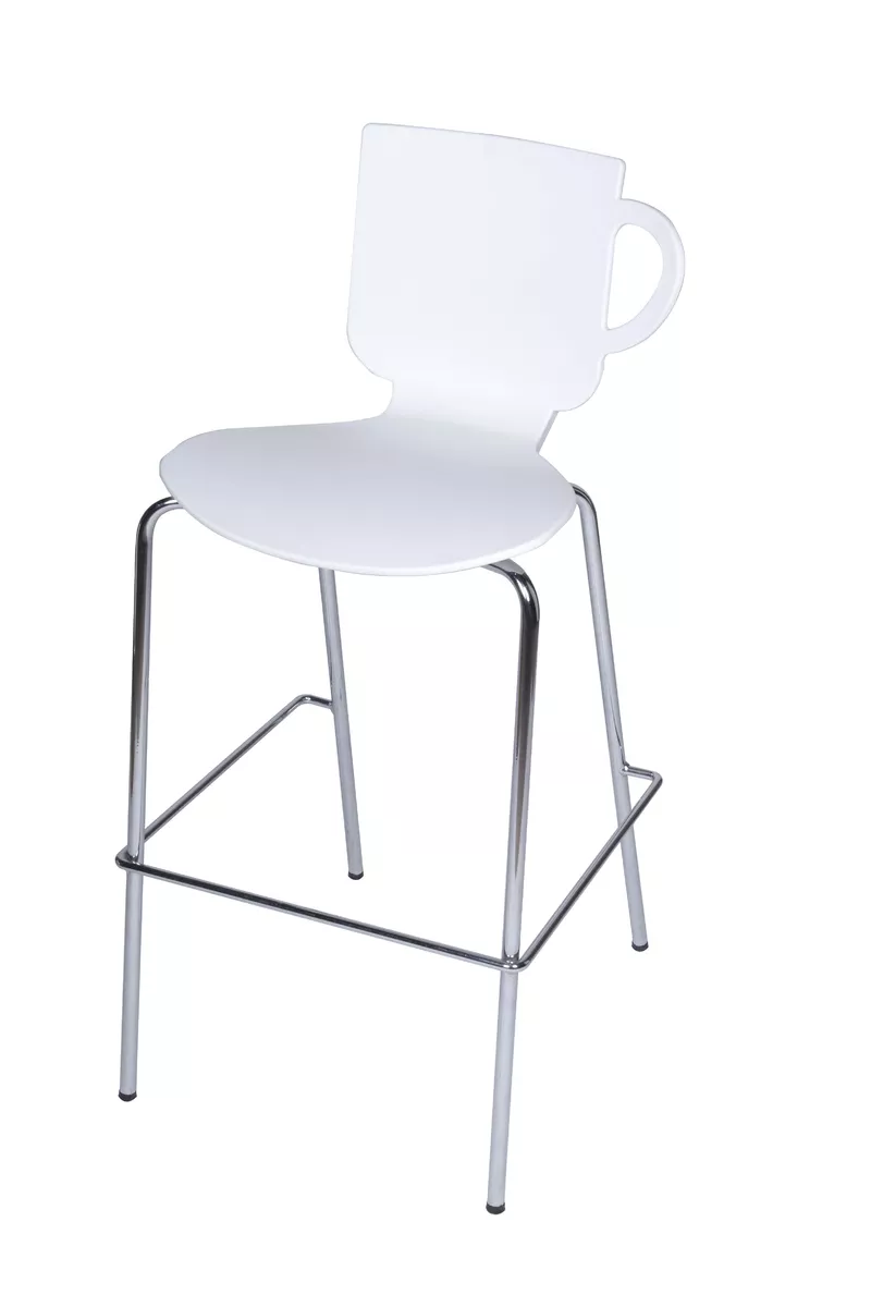 Tabouret Haut Draco, Design Professionnel Polypropylène et Piétement Métal