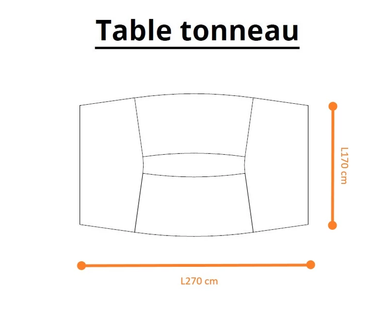 Table abattante Quick Moove Tonneau