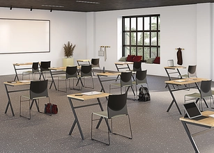 Table de formation pour 2 personnes - L130 x P50 cm