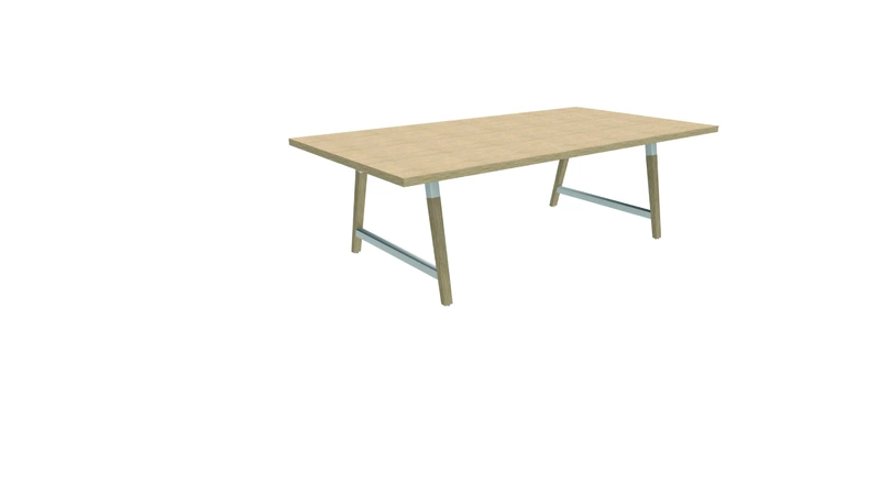 Table de conférence Industry pieds Bois