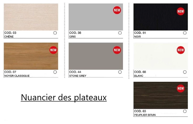 Table carrée Easy Up réglable en hauteur