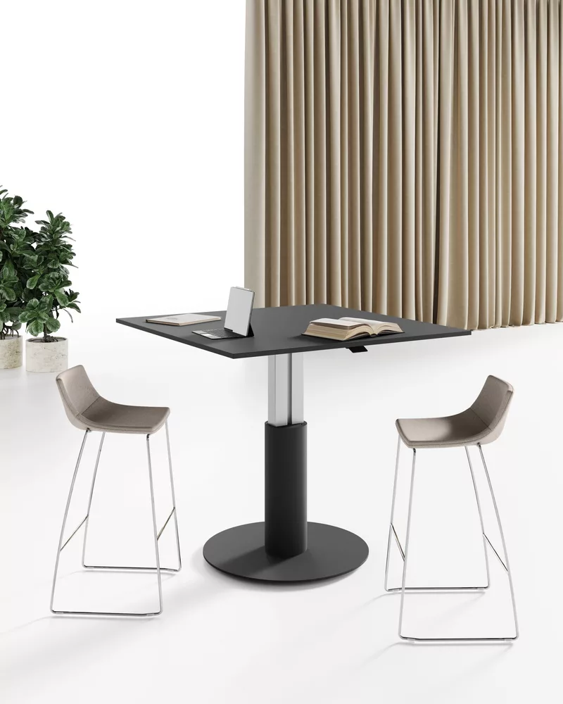 Table carrée Easy Up réglable en hauteur