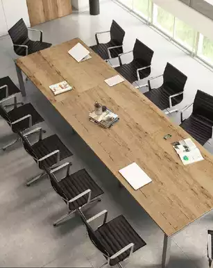 Table de réunion 14 personnes - Gamme Tempo - Grand format L450 cm