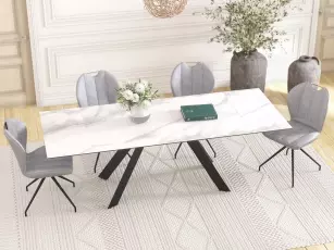 Table de réunion ANTICA en céramique avec rallonges