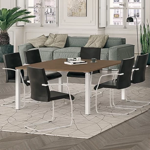 Table de réunion carrée 8 personnes 140 x 140 cm QUADRI