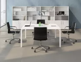 Table de réunion carrée Téos 160x161 cm