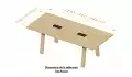 Table de réunion Comme à la Ferme - Design Italien