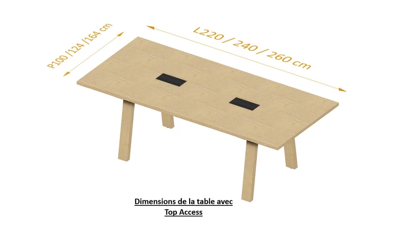Table de réunion Comme à la Ferme - Design Italien