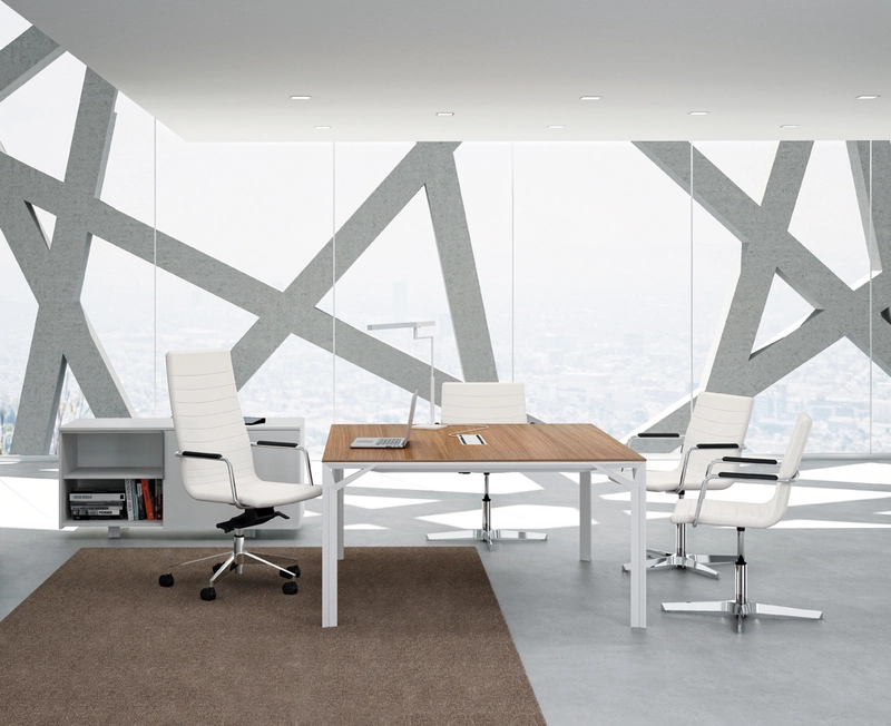 Table de r&eacute;union design Roma - Pi&egrave;tement Arche