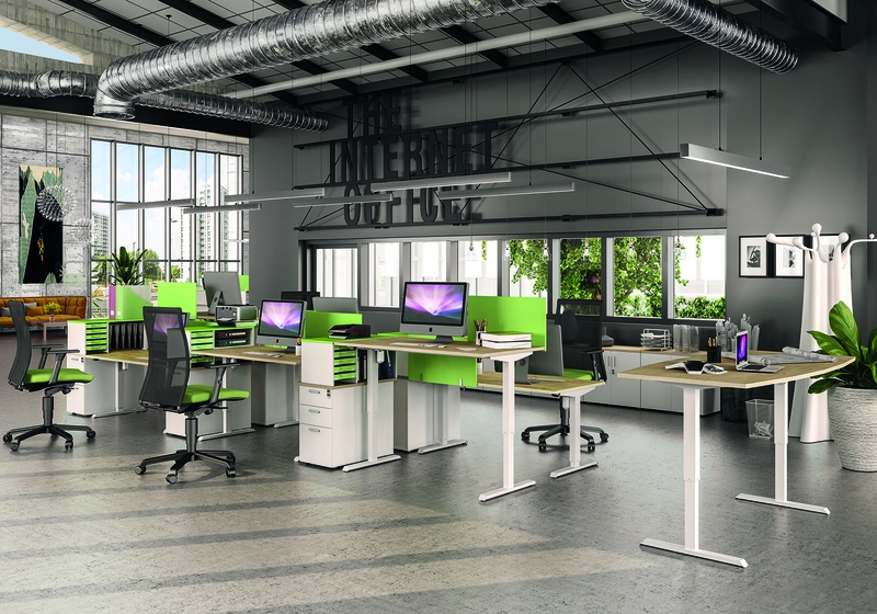 Table de réunion Eco-UP réglable en hauteur électrique