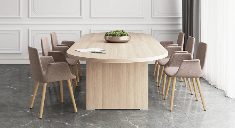 Table de réunion ovale Olympe Professionnelle - L300 à L600 cm