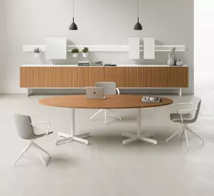 Table de Réunion Ovale Tokyo - Design Épuré et Personnalisable (8-10 Personnes)