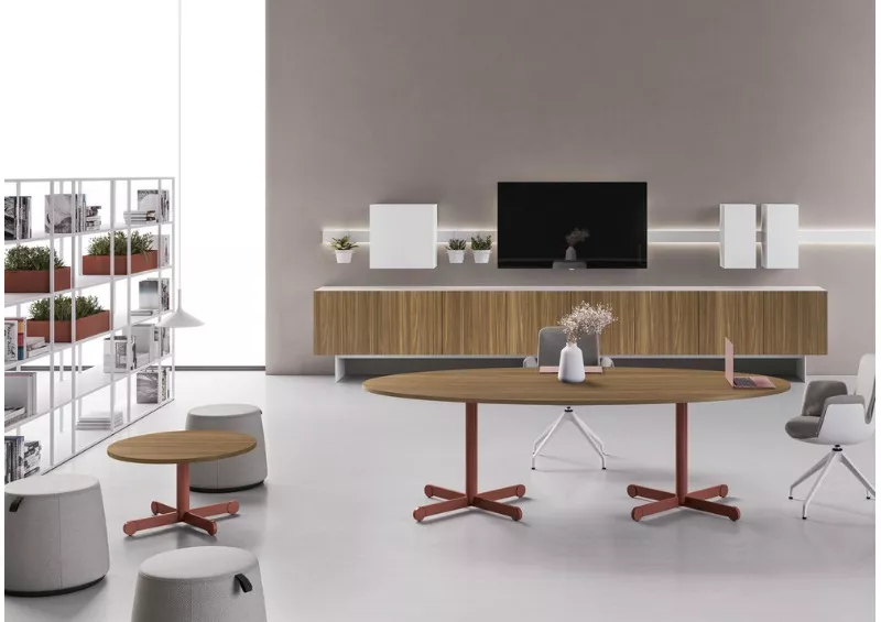 Table de Réunion Ovale Tokyo - Design Épuré et Personnalisable (8-10 Personnes)