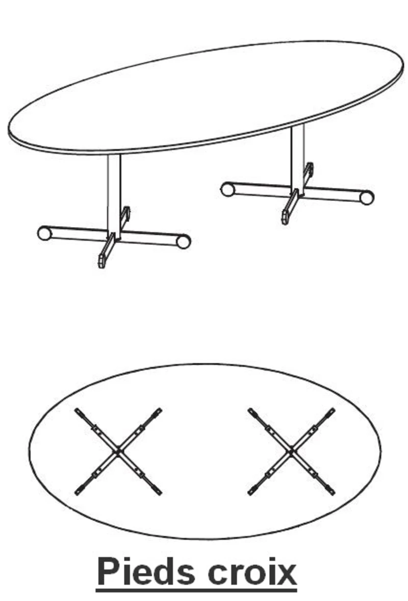 Table de Réunion Ovale Tokyo - Design Épuré et Personnalisable (8-10 Personnes)