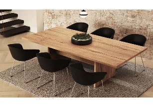 Table de réunion rectangulaire Olympe 10-14 pers