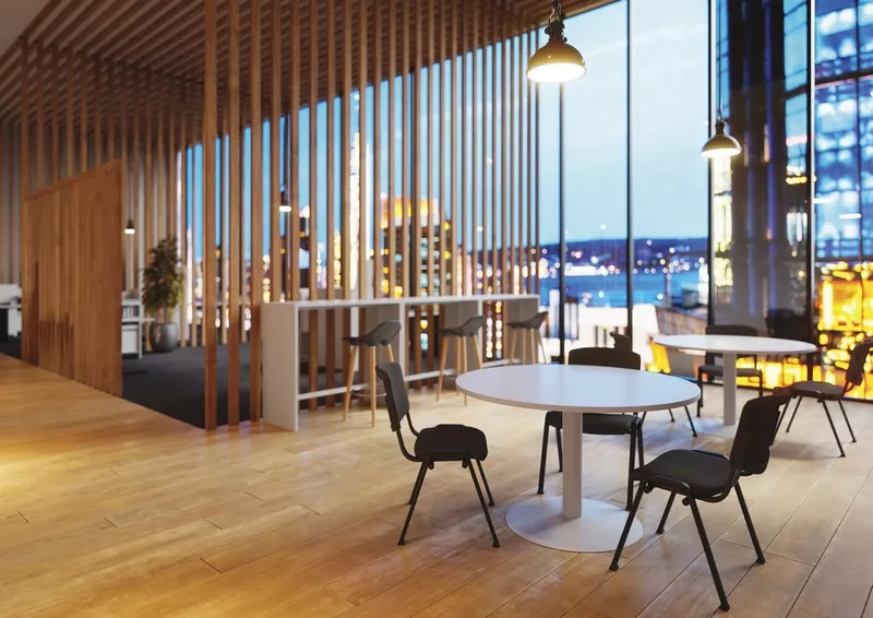 Table de r&eacute;union ronde 4 personnes Sevka - Pied Tulipe & Fabrication Fran&ccedil;aise