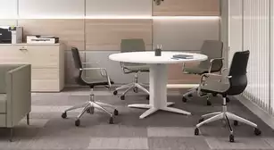 Table de Réunion Ronde Atlas - Mobilier Professionnel pour Petit Espace