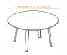Table de réunion ronde Comme à la Campagne-Design italien