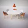 Table de réunion ronde Comme à la Campagne-Design italien