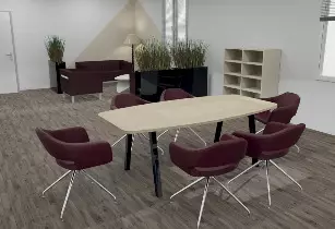 Table de réunion tonneau  Atmosphéric 6 personnes