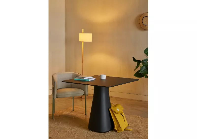 Table design carrée Pattio - plateau laqué