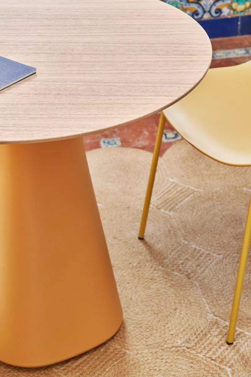 Table design ronde Pattio - plateau chêne européen