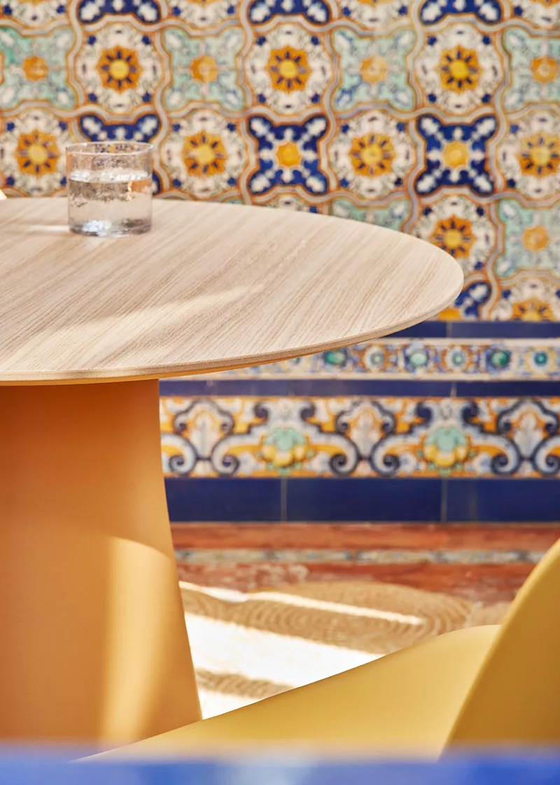 Table design ronde Pattio - plateau chêne européen