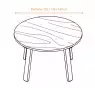 Table ronde Comme à la Ferme - Design Italien