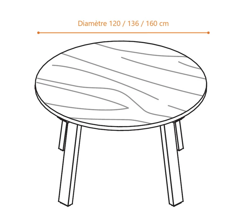 Table ronde Comme à la Ferme