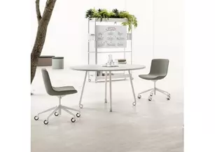 Table ronde de coworking Dys avec ou sans roulettes